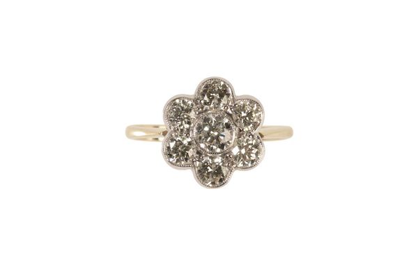 ART DECO STYLE DIAMOND CLUSTER RING