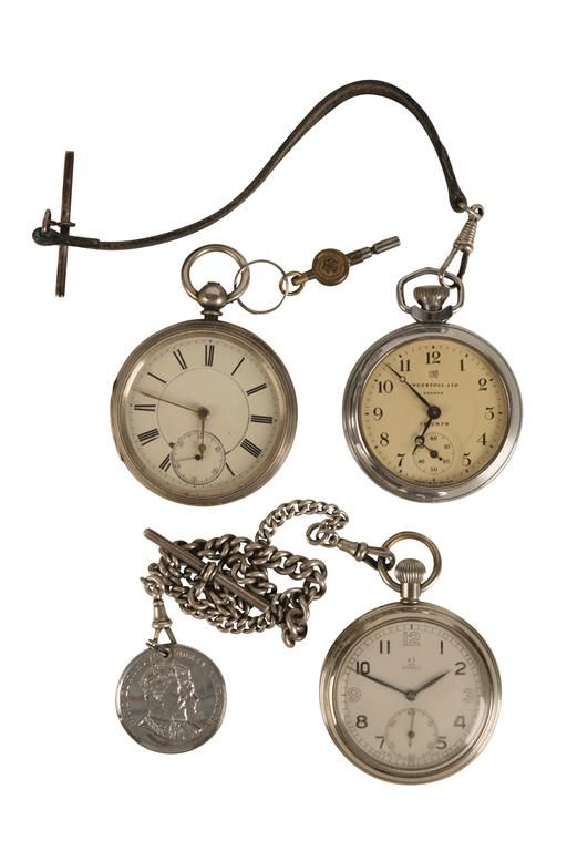 OMEGA CHROME PLATED MILITARY POCKET WATCH