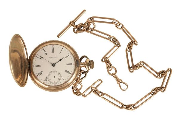 WALTHAM GOLD PLATED POCKET WATCH