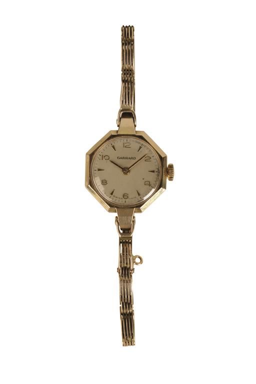 GARRARD 9CT GOLD LADIES BRACELET WRIST WATCH