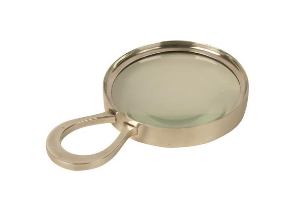 SILVER MOUNTED TABLE TOP MAGNIFYING GLASS by Lawrence Emanuel, Birmingham, 1921,