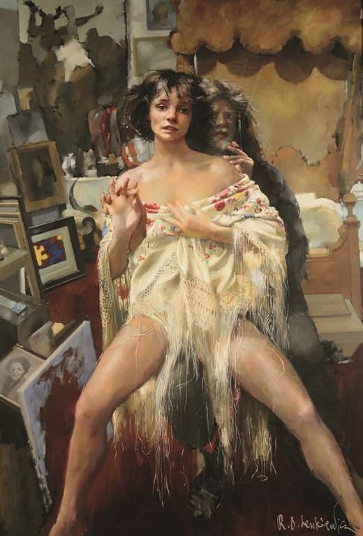 •ROBERT LENKIEWICZ (1941-2002) 'THE PAINTER WITH BENEDIKTE, ST. ANTHONY THEME'