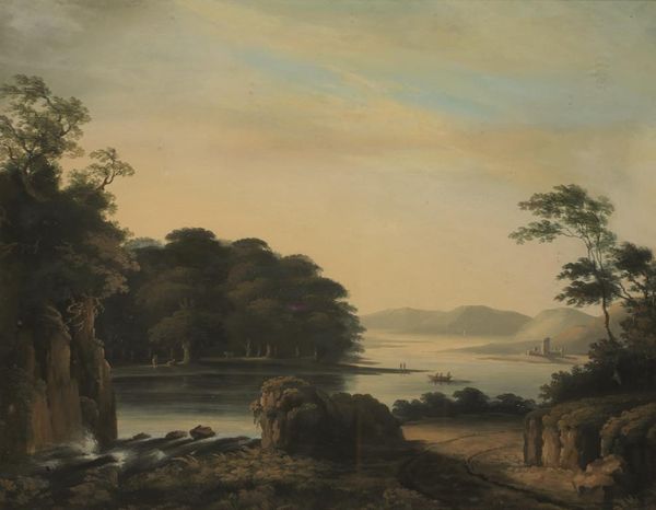 ENGLISH SCHOOL, 19TH CENTURY A lake or river landscape