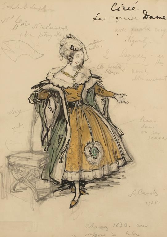 •ALEXANDRE BENOIS (1870-1960) Costume design for the Ballet Russes