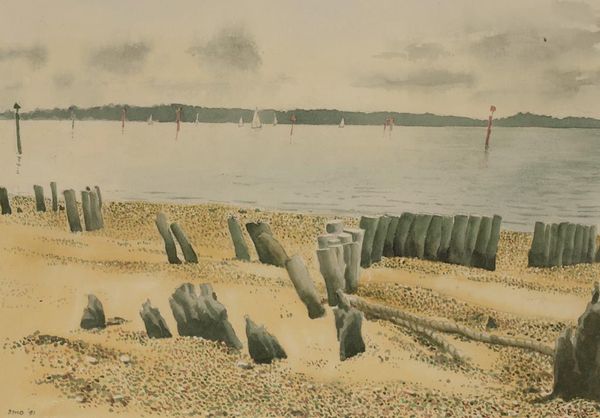 •SIR DUNCAN OPPENHEIM (1904-2003) 'SOLENT FROM LEPE'