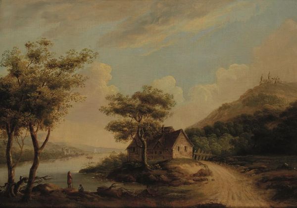 ATTRIBUTED TO ALEXANDER NAYSMYTH (1758-1840) Figures in an extensive river landscape