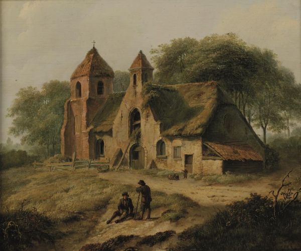 ASCRIBED TO PATRICK NAYSMYTH (1787-1831) Two men conversing before a barn