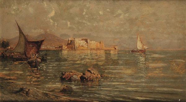 GIUSEPPE CARELLI (1858-1921) 'CASTEL DELL'OVO, SANTA LUCIA, NAPLES'