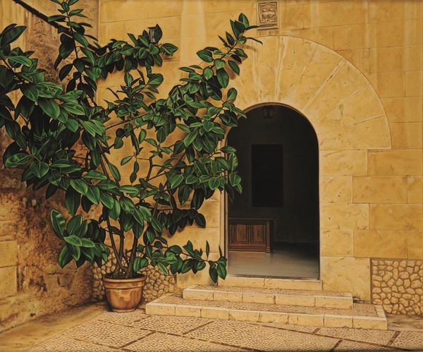 JOAN R FORCADA (SPANISH, CONTEMPORARY) 'PORTAL CON FICUS'