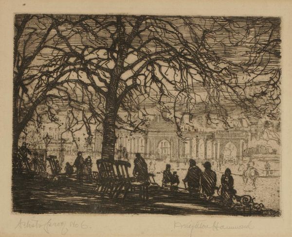 •ARTHUR HENRY KNIGHTON-HAMMOND (1875-1970) Figures seated below a tree