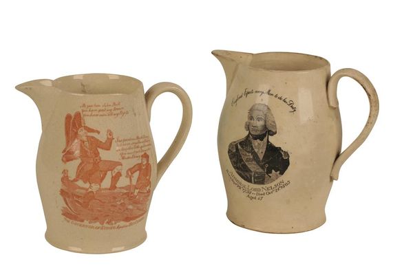 CREAMWARE JUG transfer printed in red