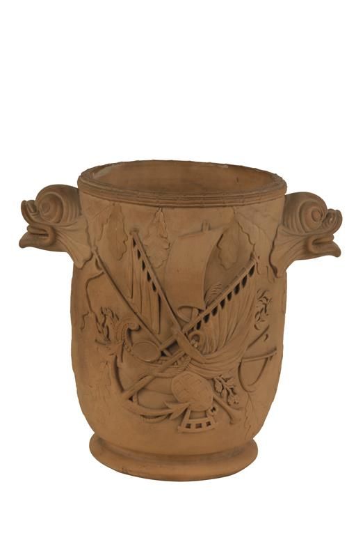 RARE DAVENPORT TERRACOTTA POTTERY WINE COOLER, circa 1805