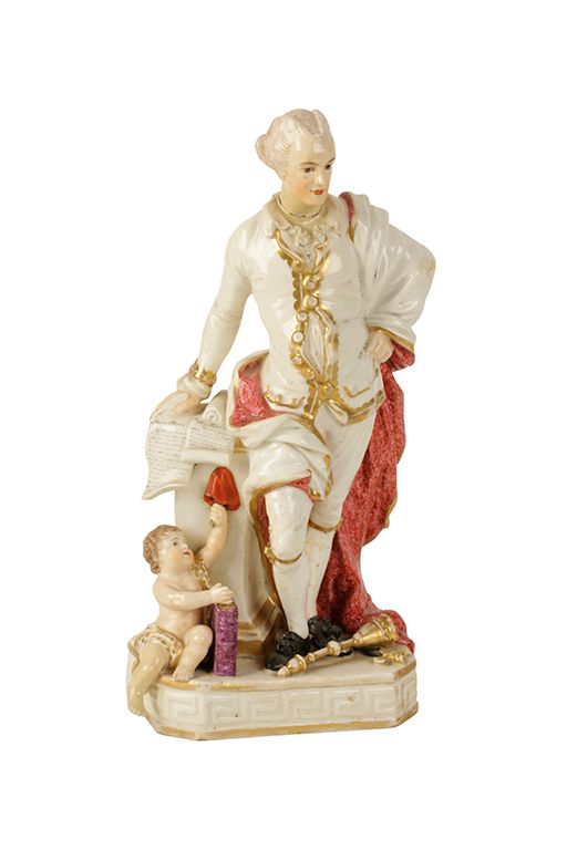 DERBY PORCELAIN FIGURE OF JOHN WILKES, circa 1775,