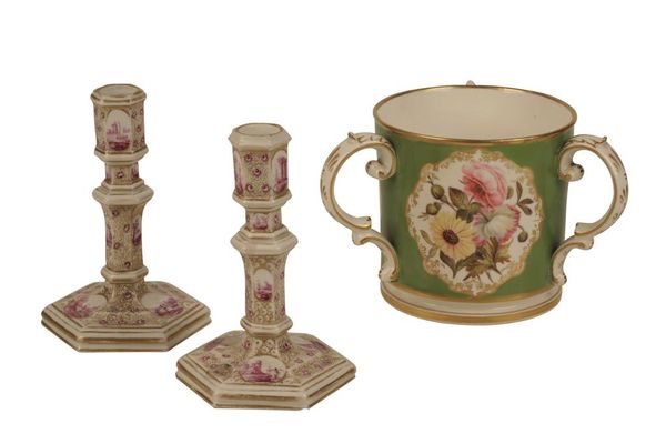 DERBY PORCELAIN LOVING CUP, circa 1820