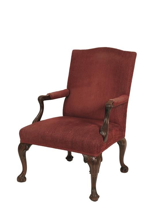 GEORGE II STYLE GAINSBOROUGH ARMCHAIR