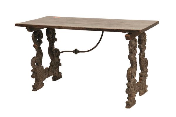 HISPANIC WALNUT SIDE TABLE