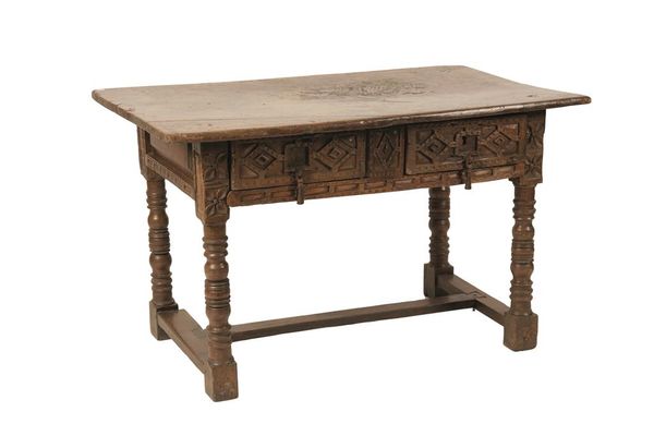 HISPANIC WALNUT SIDE TABLE