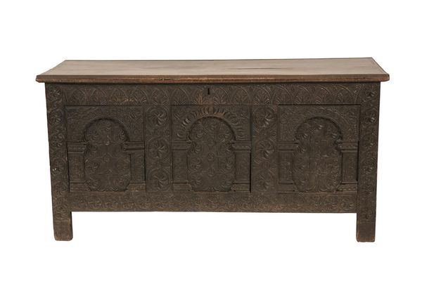 CHARLES I OAK COFFER