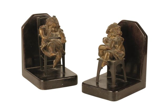 •AFTER JUAN CLARA (SPANISH 1875-1958), pair of bronze figures