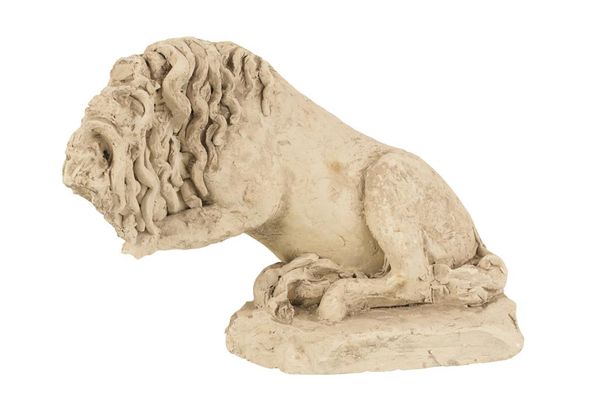 •MARY SPENCER WATSON (1913-2006), PLASTER MAQUETTE OF A LION