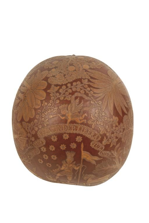 RARE AMERICAN FOLK ART COMMEMORATIVE GOURD