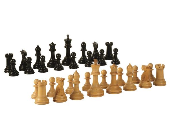 JACQUES & SON STAUNTON PATTERN BOXWOOD AND EBONY CHESS SET