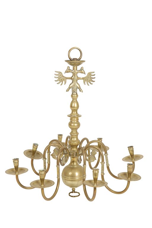 DUTCH BRASS HANGING CHANDELIER