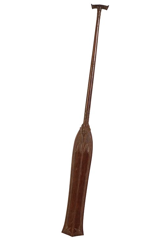 MINIATURE TRIBAL HARD WOOD PADDLE