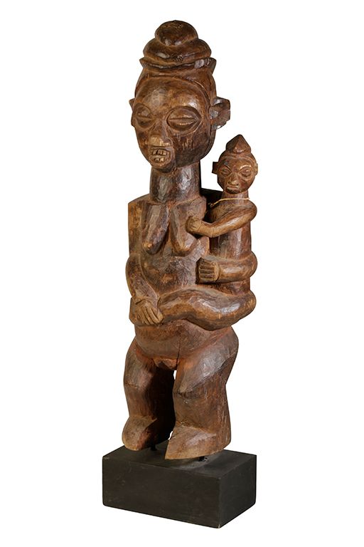 FINE WOODEN YAKA MATERNITY FIGURE