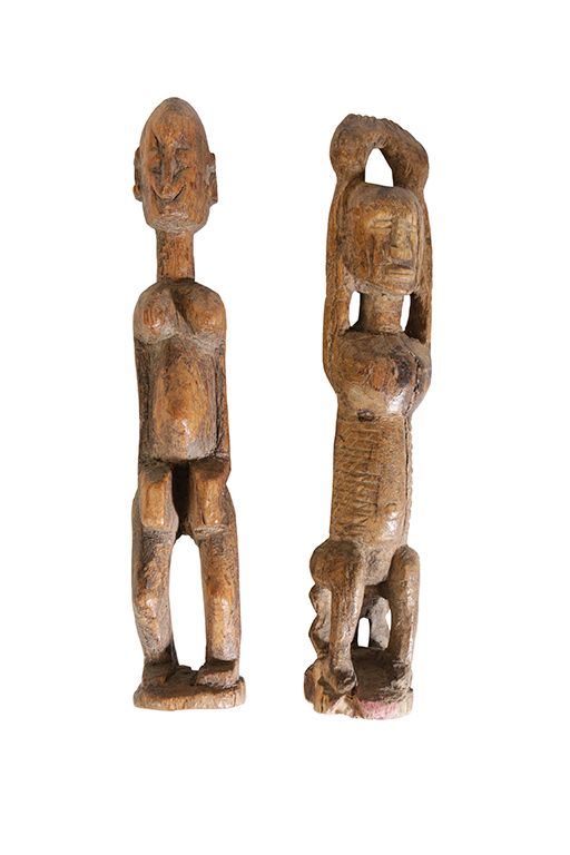 PAIR OF WOODEN DOGON FIGURES