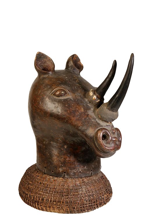 TERRACOTTA RHINO HEAD