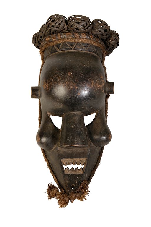 WOOD, WICKER AND COIR SALAMPASU MASK