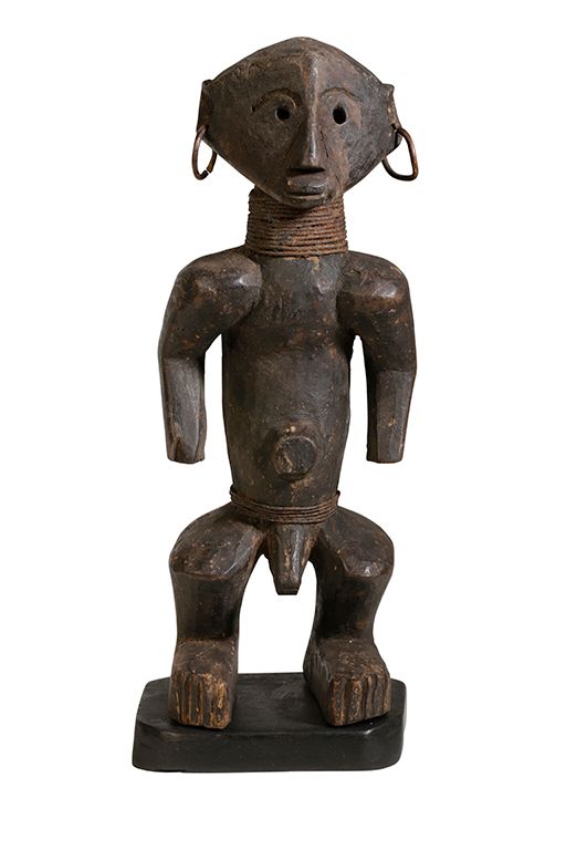 WOODEN NGBWAKA STANDING MALE FIGURE