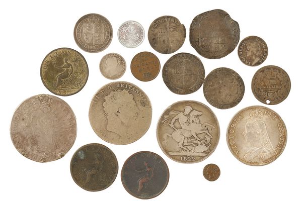 A COLLECTION OF HAMMERED AND MIXED COINAGE including a George IV crown
