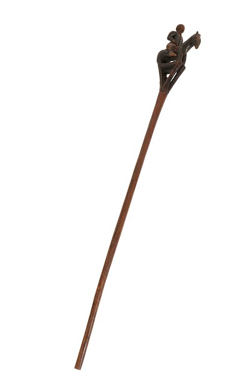 AFRICAN TRIBAL COLONIAL EQUESTRIAN PRESTIGE STAFF