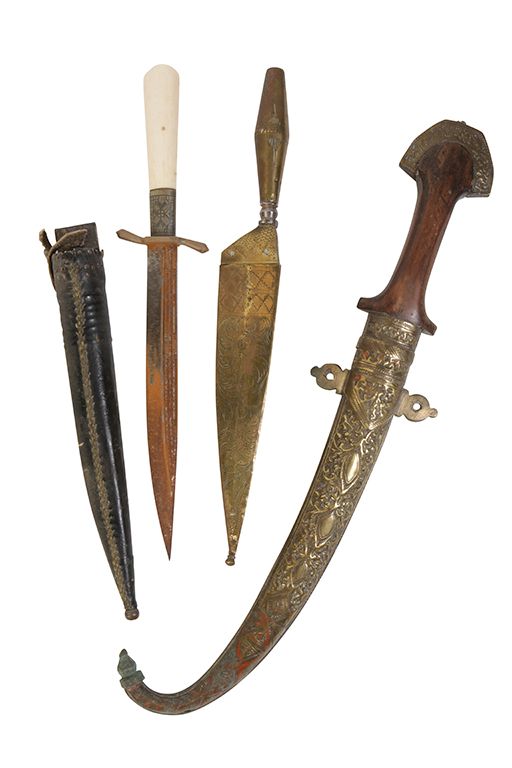 THREE VARIOUS ISLAMIC DAGGERS