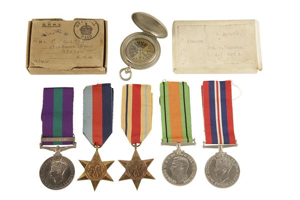 GENERAL SERVICE MEDAL PALESTINE & WW2 MEDALS