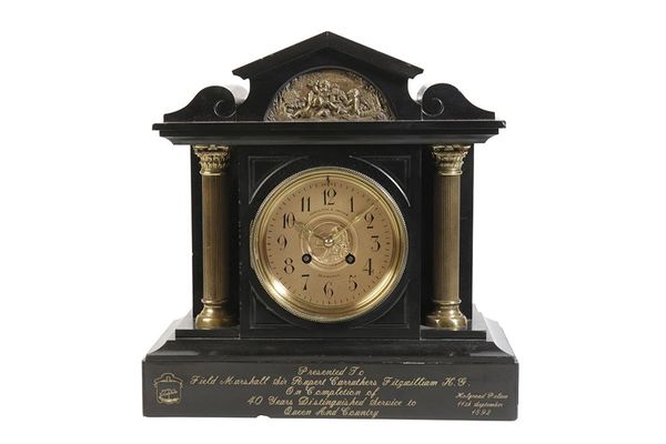 HAMILTON & INCHES SLATE MANTEL CLOCK