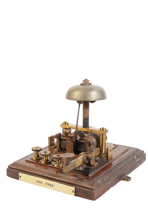 TELEGRAPHIC MORSE CODE KEY WITH SOUNDING BELL