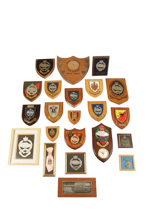 TWENTY TWO ROYAL TANK AND ROYAL ARMOURED CORPS PLAQUES