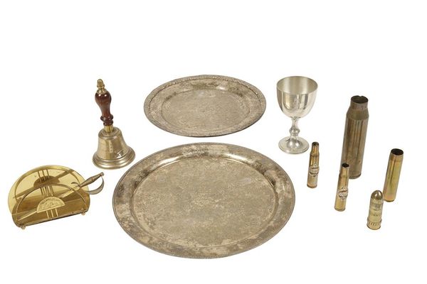 MILITARY PRESENTATION PLATES AND TRENCH ART