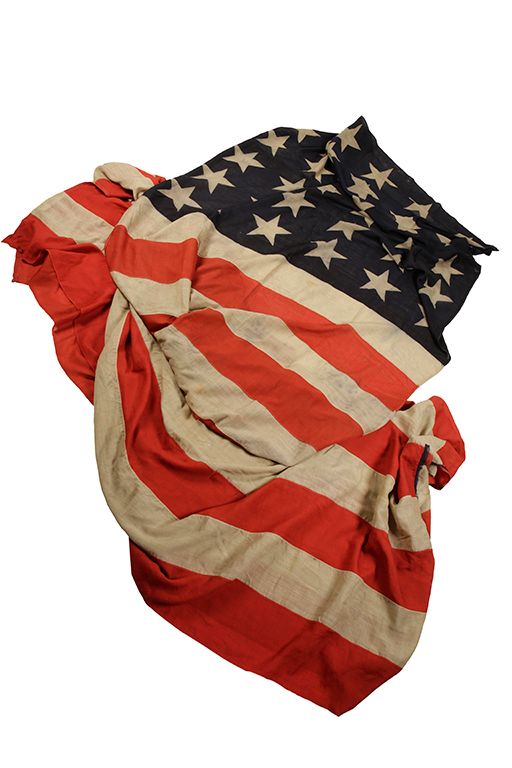 LARGE 19TH CENTURY AMERICAN "STARS & STRIPES" FLAG