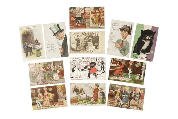 COLLECTION OF SUFFRAGETTE AND ANTI-SUFFRAGETTE POSTCARDS