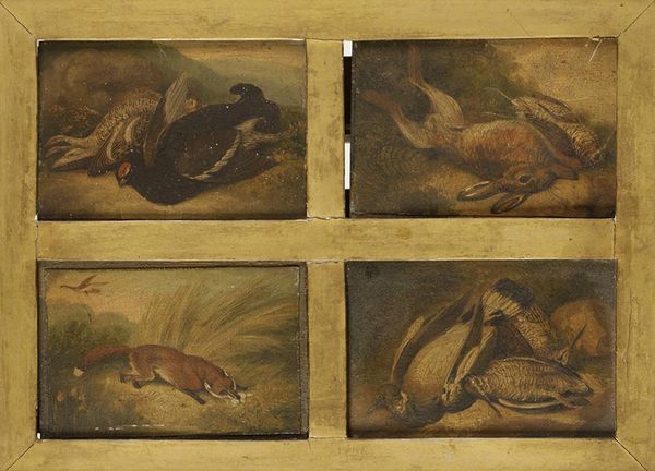 ENGLISH SCHOOL, 19TH CENTURY a framed set of four studies