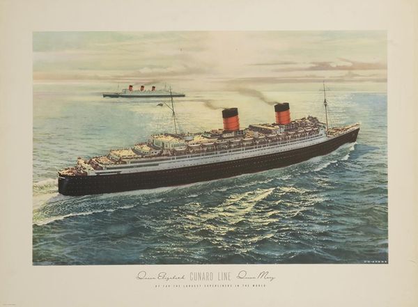 CUNARD LINE QUEEN ELIZABETH AND QUEEN MARY