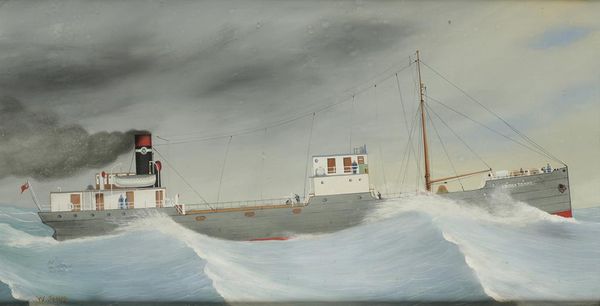 W. JESSOP (20TH CENTURY) a naive style study of a steam ship 'British Tommy'