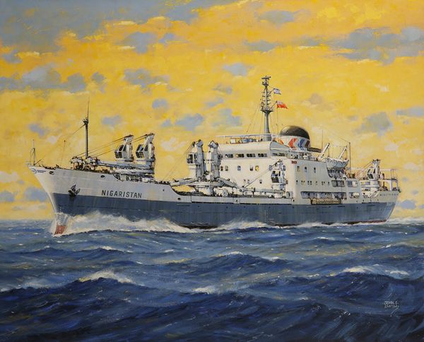 •JOHN S. SMITH (1921-2010) A study of the British cargo ship 'Nigaristan'