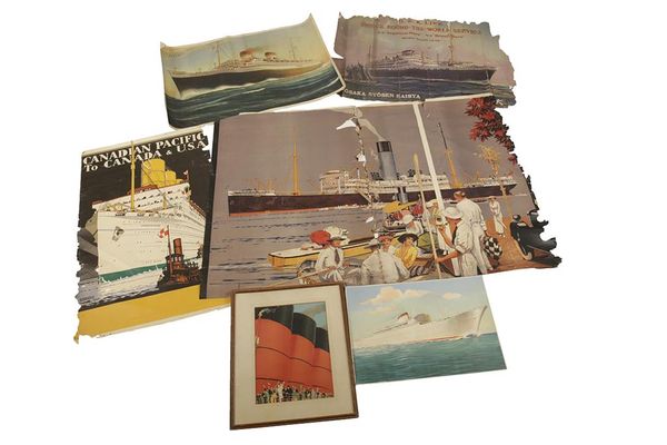 QUANTITY OF VARIOUS VINTAGE CRUISE LINE POSTERS