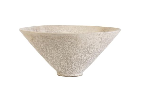 CRACKLE GLAZED CONICAL BOWL, REPUBLIC PERIOD