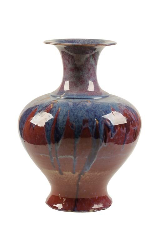 LARGE FLAMBE VASE, QING DYNASTY 19TH CENTURY